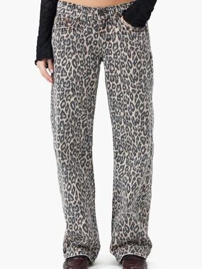 BDG Urban Outfitters Kayla baggy Wide-Leg Leopard Jeans / y2k grunge streetwear